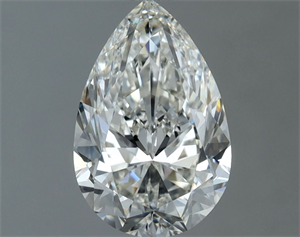 Picture of Natural Diamond 1.00 Carats, Pear with  Cut, H Color, VVS2 Clarity and Certified by IGI