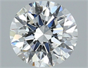 Natural Diamond 2.01 Carats, Round with Excellent Cut, F Color, SI1 Clarity and Certified by GIA