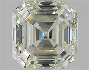 Picture of Natural Diamond 3.01 Carats, Asscher with  Cut, N Color, VS1 Clarity and Certified by GIA