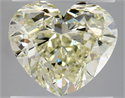 Natural Diamond 3.09 Carats, Heart with  Cut, L Color, SI2 Clarity and Certified by HRD