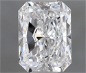 Natural Diamond 0.50 Carats, Radiant with  Cut, D Color, SI1 Clarity and Certified by GIA