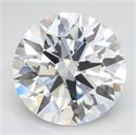 Lab Grown Diamond 2.90 Carats, Round with Ideal Cut, D Color, VVS1 Clarity and Certified by IGI