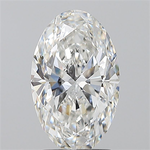 Foto Diamante Natural 2.01 quilates, Ovalado , Color F, claridad SI2 y certificado GIA de