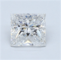 Natural Diamond 3.00 Carats, Princess with  Cut, E Color, SI2 Clarity and Certified by GIA