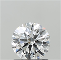 Lab Grown Diamond 1.01 Carats, Round with Excellent Cut, D Color, VVS2 Clarity and Certified by IGI
