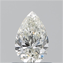 Natural Diamond 0.54 Carats, Pear with  Cut, J Color, IF Clarity and Certified by GIA