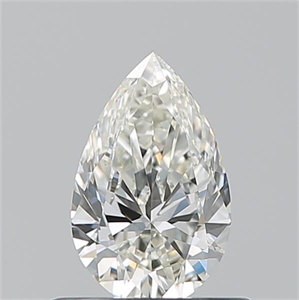 Picture of Natural Diamond 0.54 Carats, Pear with  Cut, J Color, IF Clarity and Certified by GIA