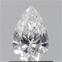 Natural Diamond 0.56 Carats, Pear with  Cut, D Color, VS2 Clarity and Certified by GIA