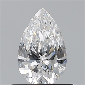 Picture of Natural Diamond 0.56 Carats, Pear with  Cut, D Color, VS2 Clarity and Certified by GIA