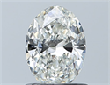 Natural Diamond 0.75 Carats, Oval with  Cut, I Color, VVS2 Clarity and Certified by GIA