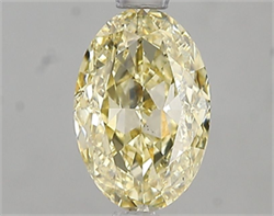 Picture of Lab Grown Diamond 1.50 Carats, Oval with  Cut, Fancy Intense Yellow Color, VS2 Clarity and Certified by IGI