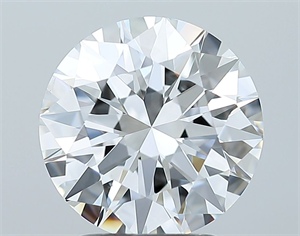 Picture of Natural Diamond 2.50 Carats, Round with Excellent Cut, E Color, VS2 Clarity and Certified by GIA