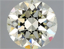 Natural Diamond 1.50 Carats, Round with Very Good Cut, L Color, SI1 Clarity and Certified by HRD