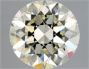 Natural Diamond 1.50 Carats, Round with Very Good Cut, L Color, SI1 Clarity and Certified by HRD