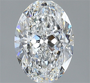 Foto Diamante Natural 2.01 quilates, Ovalado , Color F, claridad SI1 y certificado GIA de