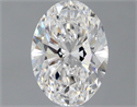 Natural Diamond 0.72 Carats, Oval with  Cut, D Color, VVS2 Clarity and Certified by GIA