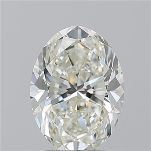 Picture of Natural Diamond 1.70 Carats, Oval with  Cut, J Color, VVS2 Clarity and Certified by GIA