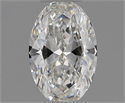 Natural Diamond 0.55 Carats, Oval with  Cut, F Color, IF Clarity and Certified by GIA