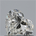 Natural Diamond 0.51 Carats, Heart with  Cut, G Color, SI1 Clarity and Certified by GIA