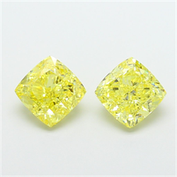 Picture of Lab Grown Diamond 2.04 Carats, CUSHION MODIFIED with  Cut, Fancy Vivid Yellow Color, VS1 Clarity and Certified by IGI