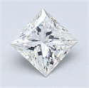 Natural Diamond 0.90 Carats, Princess with  Cut, G Color, VS1 Clarity and Certified by GIA