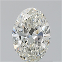 Natural Diamond 0.70 Carats, Oval with  Cut, H Color, VVS1 Clarity and Certified by IGI
