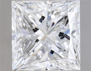 Picture of Natural Diamond 0.50 Carats, Princess with  Cut, E Color, VVS2 Clarity and Certified by GIA