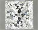 Natural Diamond 0.83 Carats, Princess with  Cut, J Color, IF Clarity and Certified by GIA