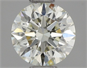 Natural Diamond 0.58 Carats, Round with Excellent Cut, L Color, IF Clarity and Certified by IGI