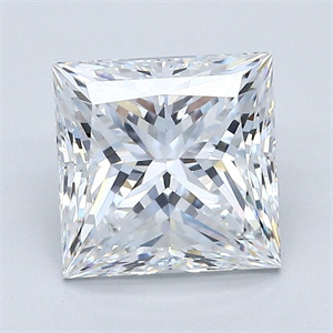Picture of Natural Diamond 3.40 Carats, Princess with  Cut, D Color, VS1 Clarity and Certified by GIA