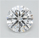 Lab Grown Diamond 1.02 Carats, Round with Excellent Cut, D Color, VVS1 Clarity and Certified by IGI