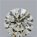 Natural Diamond 0.72 Carats, Round with Excellent Cut, L Color, SI1 Clarity and Certified by IGI