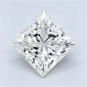 Picture of Natural Diamond 1.20 Carats, Princess with  Cut, J Color, VS2 Clarity and Certified by GIA