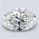 Natural Diamond 3.50 Carats, Oval with  Cut, G Color, VVS2 Clarity and Certified by GIA