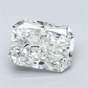 Foto Diamante Natural 1.50 quilates, Radiante , Color H, claridad VVS1 y certificado GIA de