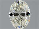 Natural Diamond 1.70 Carats, Oval with  Cut, K Color, SI1 Clarity and Certified by GIA