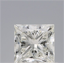 Natural Diamond 0.70 Carats, Princess with  Cut, H Color, IF Clarity and Certified by IGI