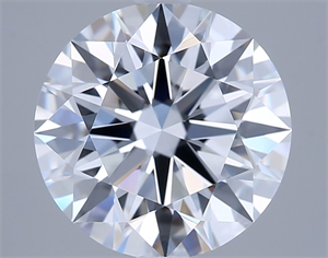 Picture of Lab Grown Diamond 2.55 Carats, Round with Excellent Cut, E Color, VVS1 Clarity and Certified by GIA