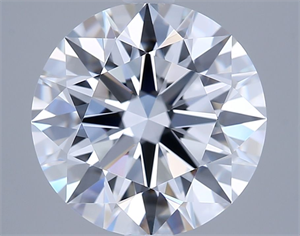 Picture of Lab Grown Diamond 2.55 Carats, Round with Excellent Cut, E Color, VVS1 Clarity and Certified by GIA