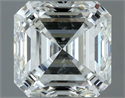 Natural Diamond 1.02 Carats, Asscher with  Cut, H Color, SI1 Clarity and Certified by IGI