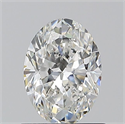 Natural Diamond 0.90 Carats, Oval with  Cut, F Color, VS2 Clarity and Certified by GIA