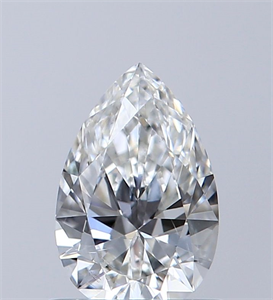 Picture of Natural Diamond 0.58 Carats, Pear with  Cut, F Color, SI1 Clarity and Certified by GIA
