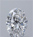 Natural Diamond 0.40 Carats, Oval with  Cut, D Color, VVS1 Clarity and Certified by GIA