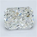 Natural Diamond 4.70 Carats, Radiant with  Cut, H Color, SI1 Clarity and Certified by GIA