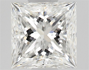 Picture of Natural Diamond 0.51 Carats, Princess with  Cut, F Color, VS2 Clarity and Certified by GIA