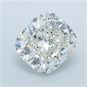 Natural Diamond 0.87 Carats, Cushion with  Cut, J Color, I1 Clarity and Certified by GIA