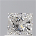 Natural Diamond 0.53 Carats, Princess with  Cut, F Color, VS2 Clarity and Certified by GIA