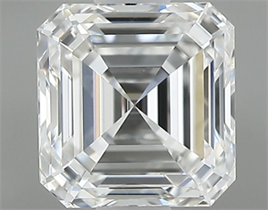 Picture of Natural Diamond 0.90 Carats, Asscher with  Cut, E Color, VS1 Clarity and Certified by GIA