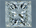 Natural Diamond 2.00 Carats, Princess with  Cut, J Color, VVS2 Clarity and Certified by GIA