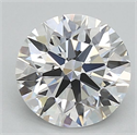 Lab Grown Diamond 1.04 Carats, Round with Ideal Cut, D Color, VVS2 Clarity and Certified by IGI